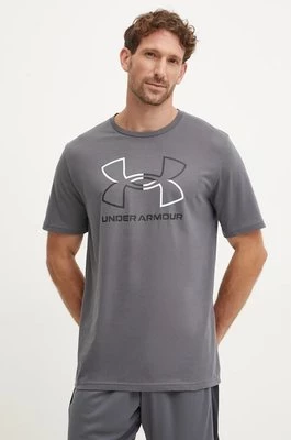 Under Armour t-shirt męski kolor szary wzorzysty