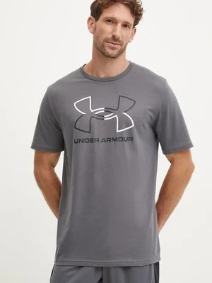 Under Armour t-shirt męski kolor szary wzorzysty