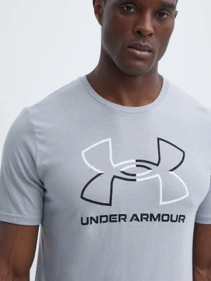 Under Armour t-shirt męski kolor szary wzorzysty