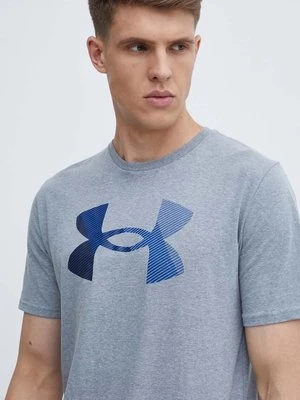 Under Armour t-shirt męski kolor szary z nadrukiem