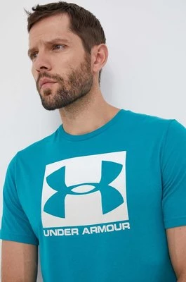 Under Armour t-shirt męski kolor zielony z nadrukiem 1329581