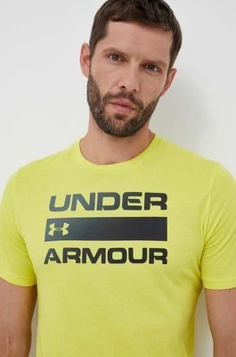 Under Armour t-shirt męski kolor żółty z nadrukiem 1329582