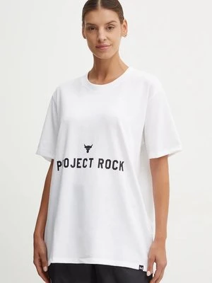 Under Armour t-shirt Project Rock damski kolor biały 1386440