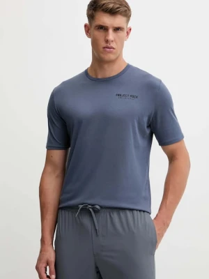 Under Armour t-shirt Project Rock męski kolor niebieski z nadrukiem 6005026