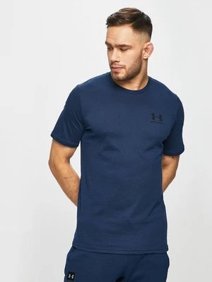 Under Armour t-shirt SPORTSTYLE LEFT CHEST męski kolor granatowy gładki 1326799