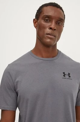 Under Armour t-shirt SPORTSTYLE LEFT CHEST męski kolor szary gładki 1326799