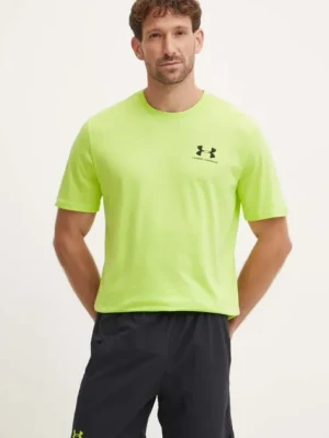 Under Armour t-shirt SPORTSTYLE LEFT CHEST męski kolor zielony gładki 1326799