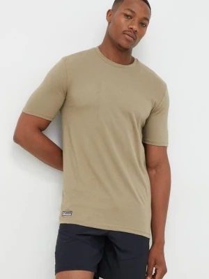 Under Armour t-shirt Tactical męski kolor zielony gładki