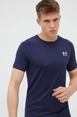 Under Armour t-shirt treningowy 1361683410 kolor granatowy gładki