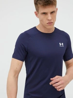 Under Armour t-shirt treningowy 1361683410 kolor granatowy gładki