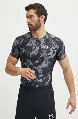 Under Armour t-shirt treningowy HG IsoChill kolor czarny wzorzysty