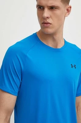 Under Armour t-shirt treningowy kolor niebieski gładki 1326413