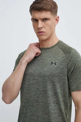 Under Armour t-shirt treningowy kolor zielony gładki 1326413