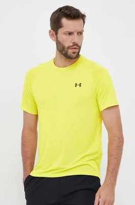 Under Armour t-shirt treningowy kolor żółty gładki 1326413