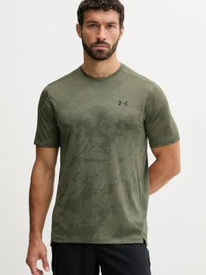 Under Armour t-shirt treningowy męski kolor zielony wzorzysty 1390047