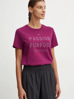 Under Armour t-shirt treningowy Project Rock kolor różowy 1387500