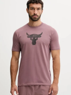 Under Armour t-shirt treningowy Project Rock kolor różowy z nadrukiem 1383191