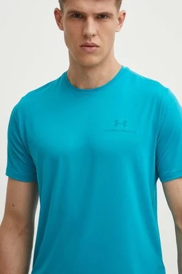 Under Armour t-shirt treningowy Rush Energy kolor turkusowy gładki