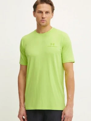 Under Armour t-shirt treningowy Rush Energy kolor zielony gładki 1383973