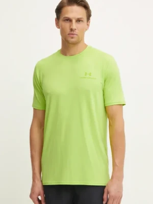 Under Armour t-shirt treningowy Rush Energy kolor zielony gładki 1383973