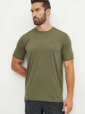 Under Armour t-shirt treningowy Rush Energy kolor zielony gładki