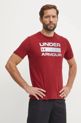 Under Armour t-shirt treningowy Team Issue Wordmark kolor bordowy z nadrukiem 1329582