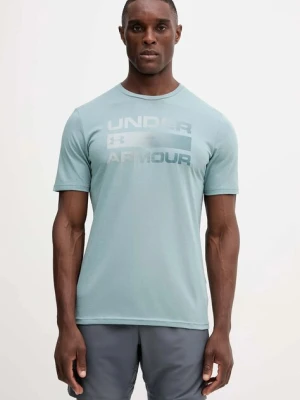 Under Armour t-shirt treningowy Team Issue Wordmark kolor zielony z nadrukiem 1329582