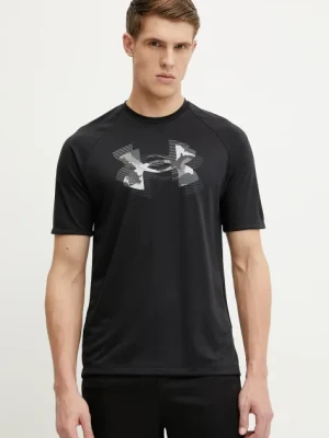 Under Armour t-shirt treningowy Tech Print Fill kolor czarny z nadrukiem 1390208