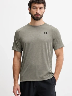 Under Armour t-shirt treningowy Tech Textured kolor brązowy melanżowy 1382796