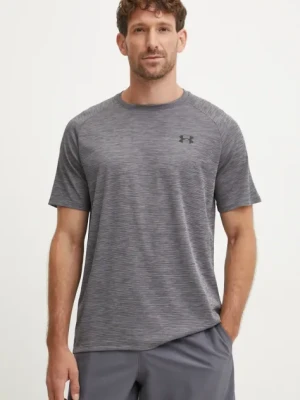 Under Armour t-shirt treningowy Tech Textured kolor szary melanżowy 1382796