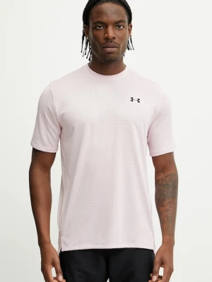 Under Armour t-shirt treningowy UA Tech Geotessa męski kolor różowy wzorzysty 1382182