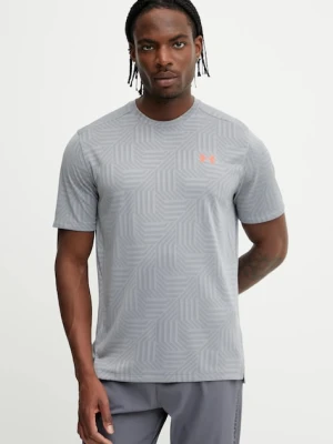 Under Armour t-shirt treningowy UA Tech Geotessa męski kolor szary wzorzysty 1382182