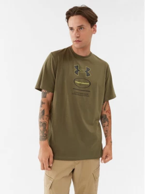 Under Armour T-Shirt Ua Core Novelty Graphic Ss 1380957 Khaki Loose Fit