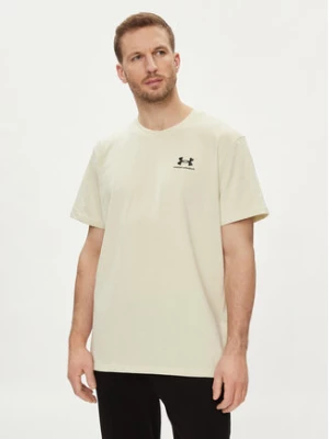 Under Armour T-Shirt Ua Logo Emb Heavyweight Ss 1373997-273 Beżowy Loose Fit