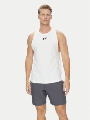 Under Armour Tank top Zone 1361901 Biały Loose Fit