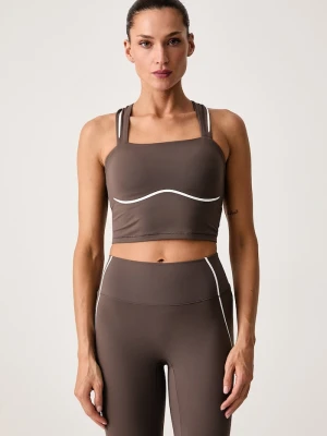 Under Armour top do jogi damski Meridian Contour brązowy
