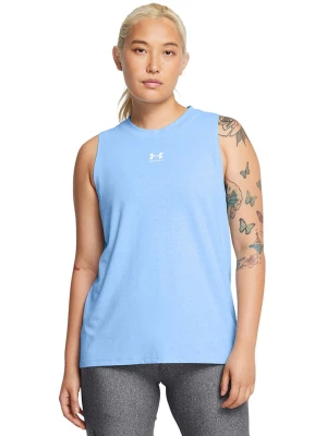 Under Armour Top sportowy "Campus Muscle Tank" w kolorze błękitnym rozmiar: XL