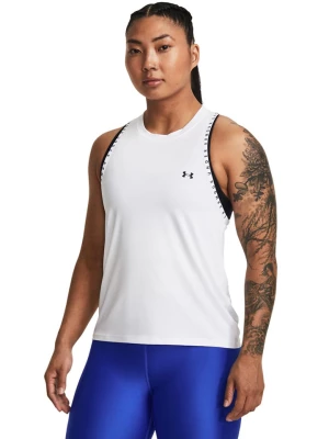 Under Armour Top sportowy "Knockout Novelty Tank" w kolorze białym rozmiar: S