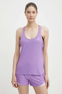 Under Armour top treningowy Knockout kolor fioletowy