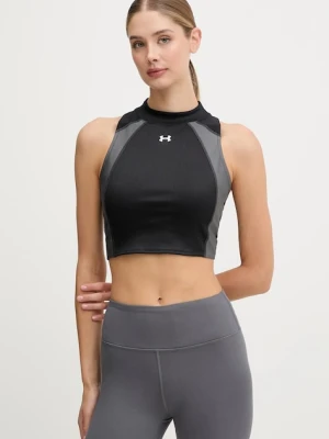 Under Armour top treningowy kolor czarny z półgolfem 6003985