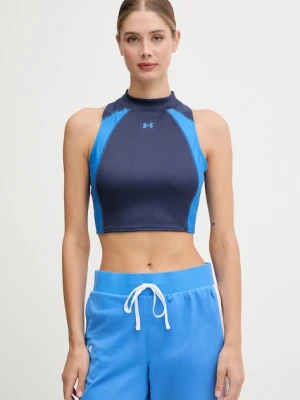 Under Armour top treningowy kolor niebieski z półgolfem 6003985
