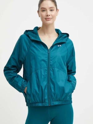Under Armour wiatrówka Rival kolor turkusowy przejściowa