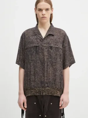 Undercover koszula Shirt/blouse męska kolor brązowy relaxed z kołnierzykiem klasycznym UC1E4405
