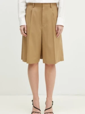 Undercover spódnicospodnie wełniane Pants damskie kolor beżowy gładkie high waist UP1E1511