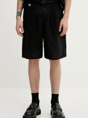 Undercover szorty lniane Pants męskie kolor czarny UC1E4518