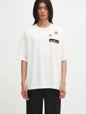 Undercover t-shirt bawełniany T.Shirt męski kolor biały z aplikacją UP2E4812
