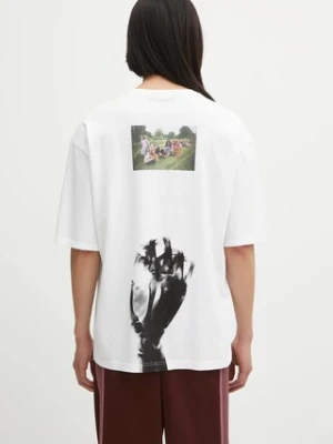 Undercover t-shirt bawełniany T.Shirt męski kolor biały z nadrukiem UC2E4813.7