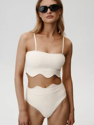 Undress Code biustonosz kąpielowy Chic Bikini Top kolor żółty miękka miseczka 927