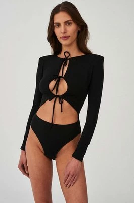 Undress Code body Con te Bodysuit damskie kolor czarny gładka 535