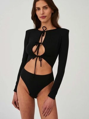 Undress Code body Con te Bodysuit damskie kolor czarny gładka 535